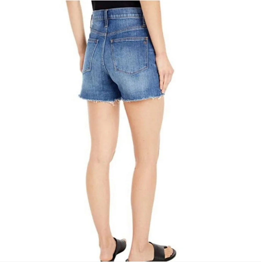 Madewell High Rise Jean Cutt Off Shorts 28 Glenoaks Medium Blue Wash